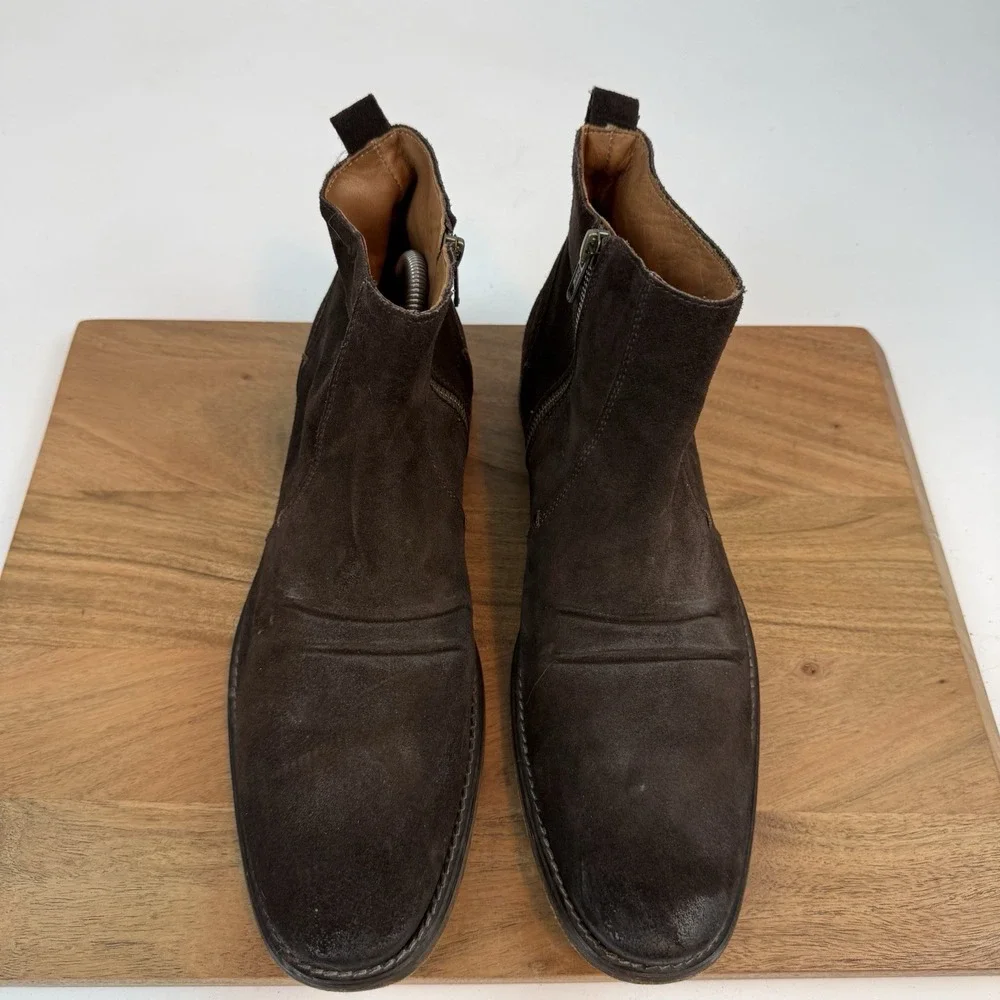Mens Johnston & Murphy Italian Wax Suede Comfort Formal Chukka Boots‎ Size 11 M